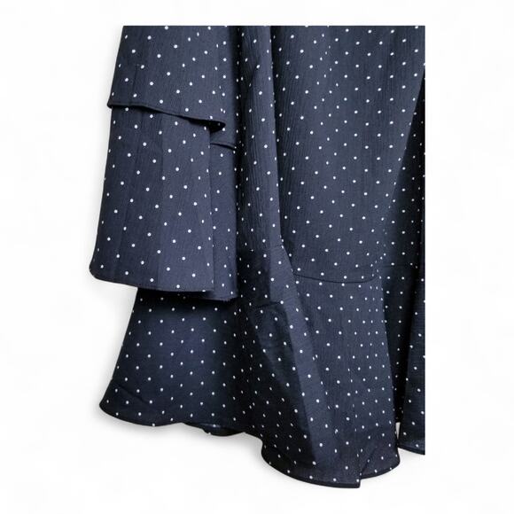 SUGARLIPS Dress Off-Shoulder Polka Dots Mini Ruffle Trumpet Sleeves - Large - Picture 2 of 11